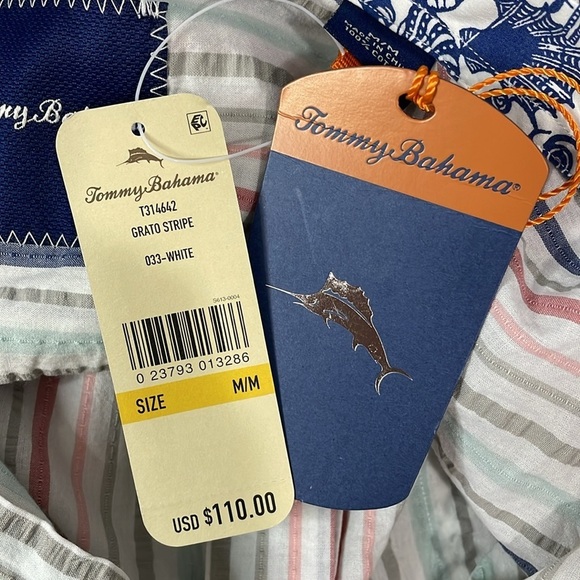 Tommy Bahama Grato Stripe Button Down Shirt - Picture 6 of 6